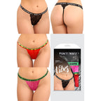 Fl Vibestrippy 3Pkthongset Blkredpnk Os