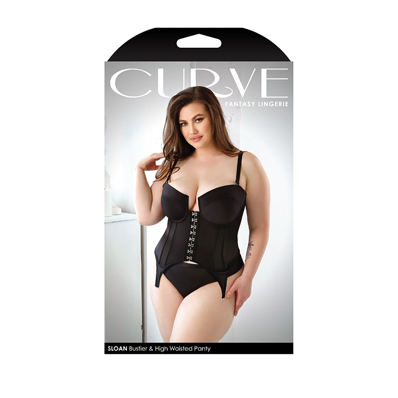 FL Curve Sloan BustierHWPanty Blk 3X4X