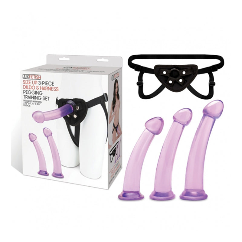 Lux Fetish Size Up 3Pc Dildo Pegging Set