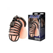 Blue Line Deluxe Chastity Cage Black