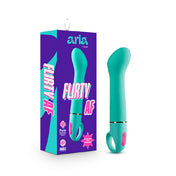 Blush Aria Flirty Af Silicone Vibrator - Rumble Tech Powerful Rumbly 10 Vibration Settings - Curved For Perfect G Spot Stimulation - Ipx7 Waterproof - Finger Loop For Accessibility - Sex Toy