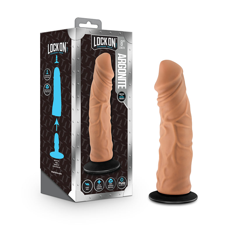 Lock On Argonite 8in wSuctCupAdapt Tan