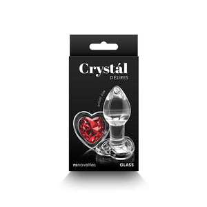 Crystal Desires Red Heart Gem Plug Small