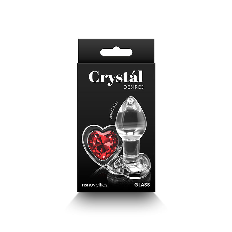 Crystal Desires Red Heart Gem Plug Small