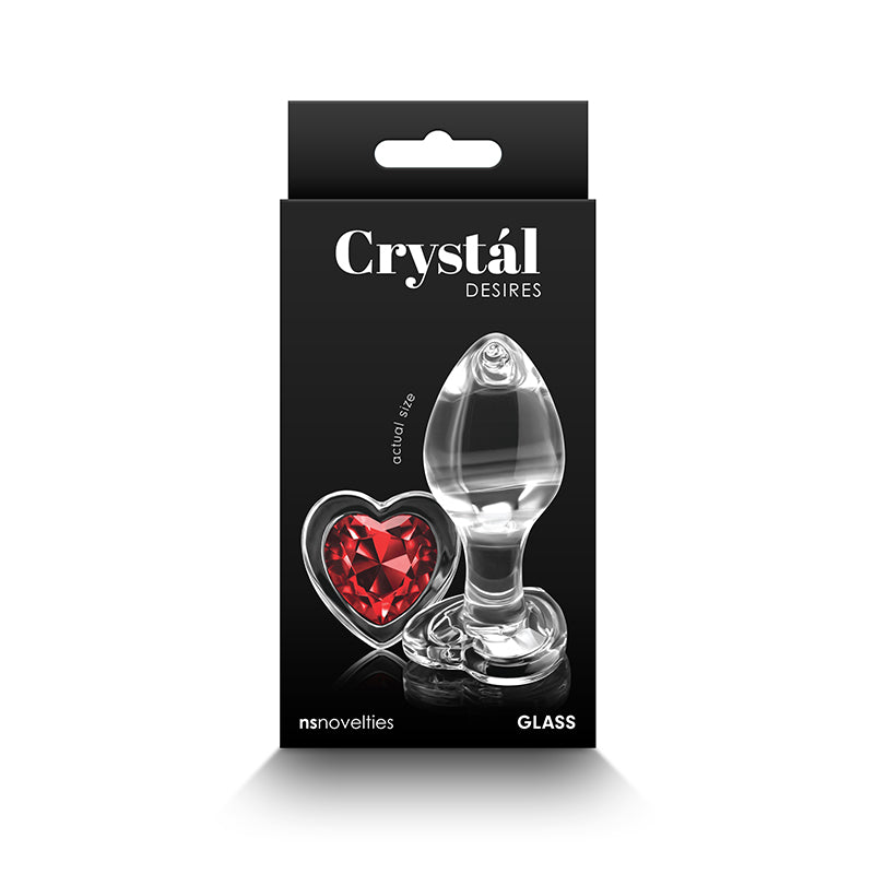 Crystal Desires Red Heart Gem Plug Med