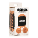 Mistress Double Shot Bioskin Pussy And Ass Stroker For Men & Couples. Soft & Stretchy With Textured Inner Tunnel. Realistic Look & Feel. Travel Friendly - Medium (Mouth & Ass Medium)