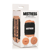 Mistress Double Shot Bioskin Pussy And Ass Stroker For Men & Couples. Soft & Stretchy With Textured Inner Tunnel. Realistic Look & Feel. Travel Friendly - Medium (Mouth & Vagina Light)