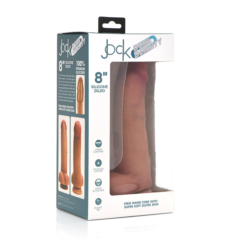Jock Dual Dens 8in Sili Dildo wBalls