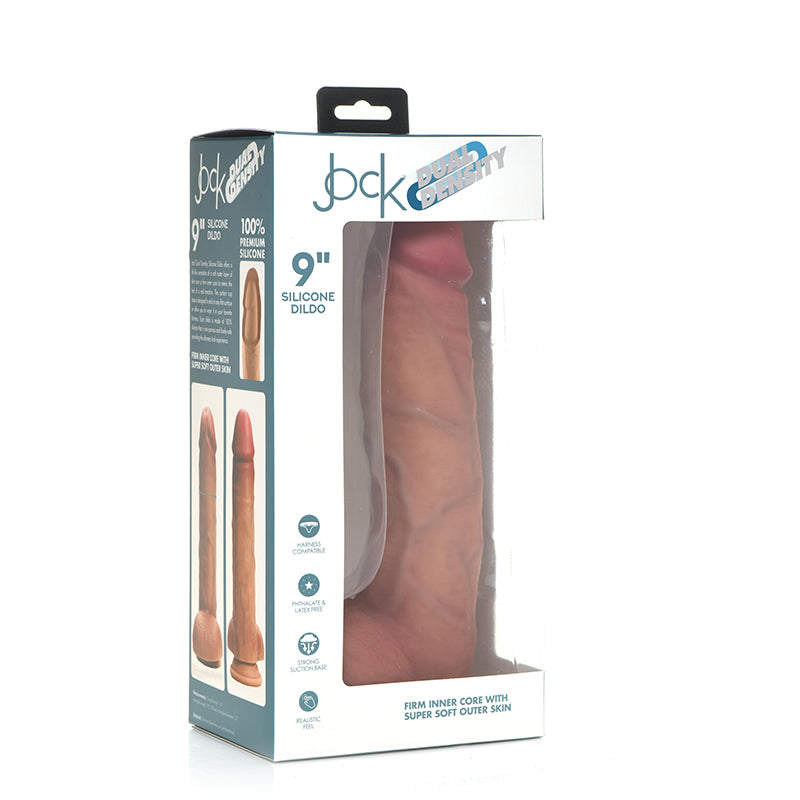 Jock Dual Dens 9in Sili Dildo wBalls