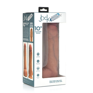 Jock Dual Dens 10in Sili Dildo wBalls