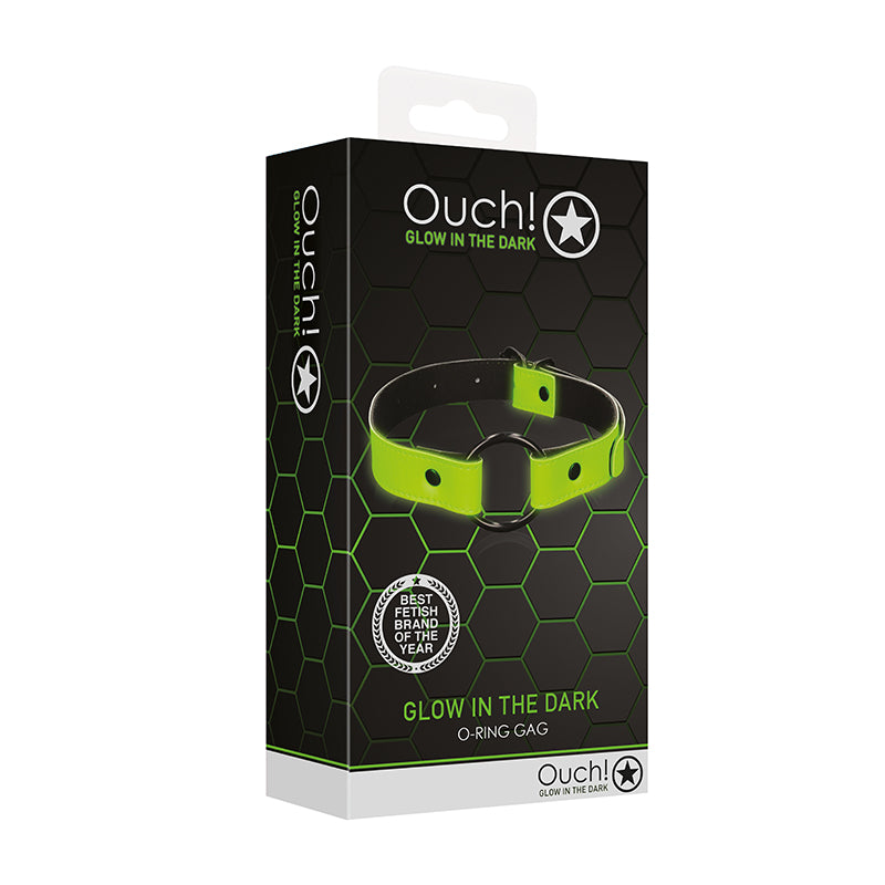 Ouch GITD ORing Gag Neon Green