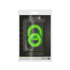 Ouch Gitd 2Pc Silicone Cockring Set Grn