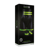 Ouch GITD ThighHandcuffs Belt Grn LXL
