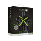 Ouch GITD Cross Harness Neon Green SM