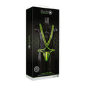 Ouch GITD FullBody Harness NeonGreen SM