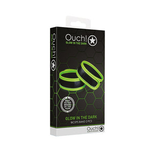 Ouch GITD Biceps Band 2Pack Neon Green