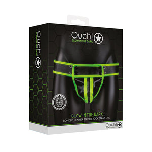 Ouch Gitd Stripedjockstrap Neongrn Lxl