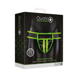 Ouch Gitd Stripedjockstrap Neongrn Lxl