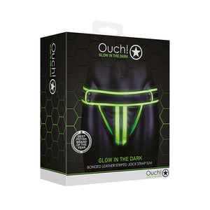 Ouch Gitd Stripedjockstrap Neongreen Sm