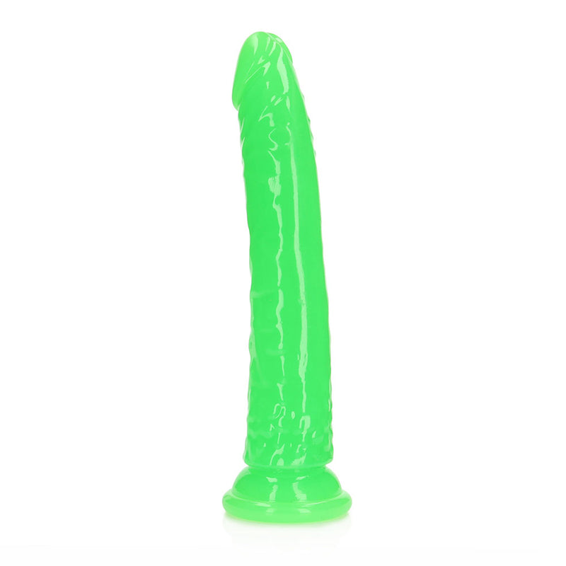 Realrock Gitd Slim 10In Dildo Neon Green