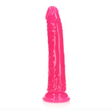 Realrock Gitd Slim 8In Dildo Neon Pink