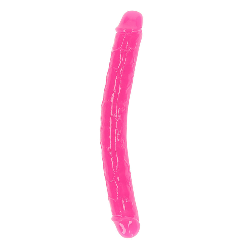 Realrock Gitd Double Dong 12In Neon Pink