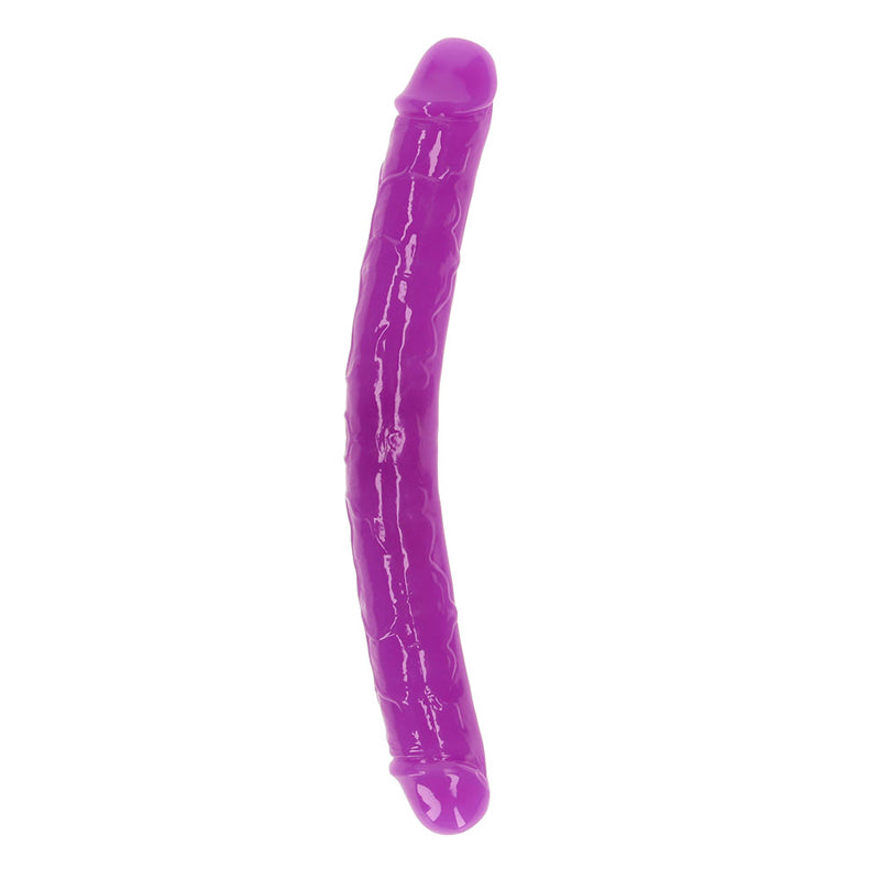 Realrock Gitd Double Dong 12In Neonpurpl