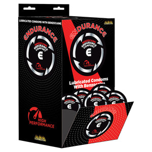 Endurance Benzocaine Condoms 1ct 144Dp