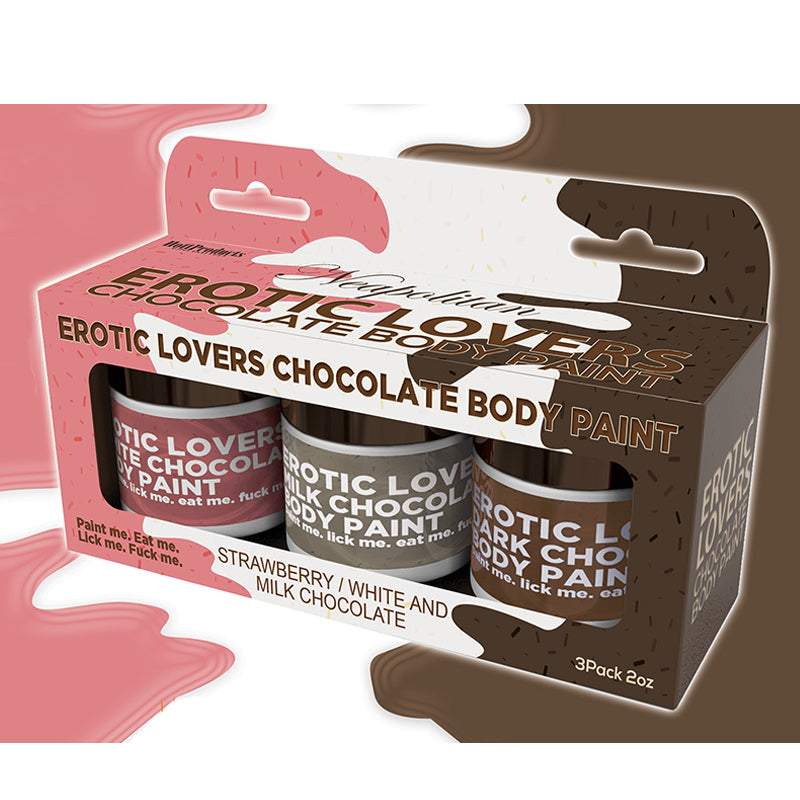 Erotic Choc Body Paints WhiteChocStraw