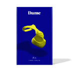Dame Products Fin Small Finger Massager, Compact Easy To Use 3 Intensity Levels, Grip Free Super Quiet 100% Medical Grade Silicone - Citrus Color