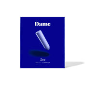 Dame Products Zee Handheld Portable Small Massager, Strong Massaging, Water Resistant Bullet - Perwinkle Color