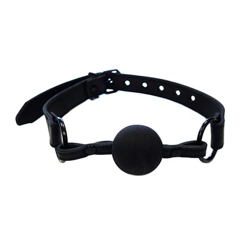 Rouge Leather Ball Gag Black WAccess
