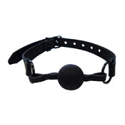 Rouge Leather Ball Gag Black Waccess