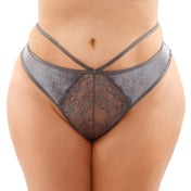 Kalina Vel Strppy Keyhole Thong Gry Qs