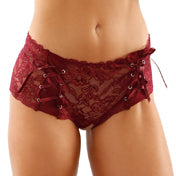 Magnolia Laceup Crotchless Bs Grnt Lxl