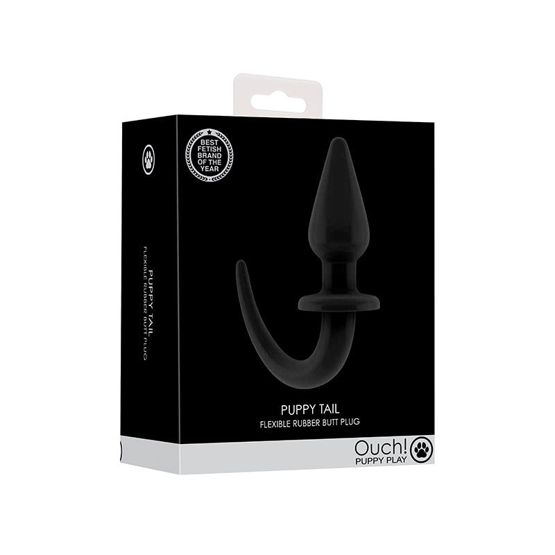 Ouch Flexible Rubber Anal Plug Black