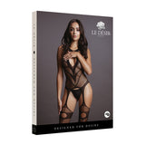 Le Desir Suspender Bodystocking Black OS