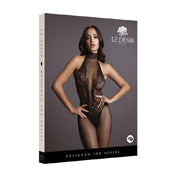Le Desir Highneck Bodystocking Black Os