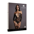 Le Desir Criss Cross Bodystocking Blk Os