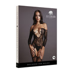 Le Desir Criss Cross Bodystocking Blk Os