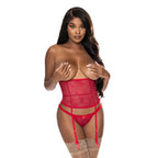 Ms Wlove Garter Cincher  Panty Red Sm