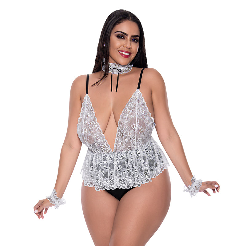 Ms Dress Up Full Service Costume Wht Qs