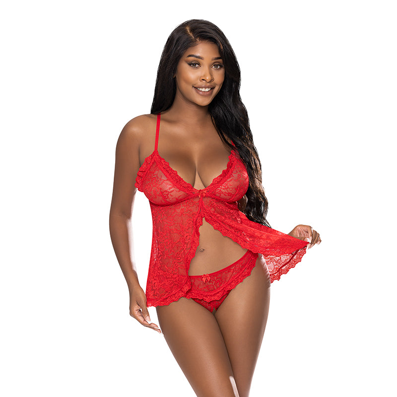 Ms Oohlalace Bbydll Spltcrtchpnty Red Sm