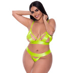Ms Straptease Bra Crotchless Pnty Yel Qs