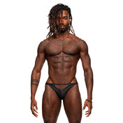 Mp Magnificence Micro V Thong Black Lxl