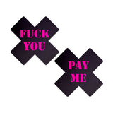 Pastease BlkPnk FUPayMeCrss NipplePasty