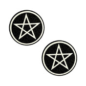 Neva Nude Pasty Wicca Black Glitter