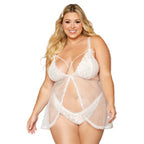 Dg Babydoll  Pearl Gstring White Qs