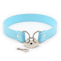 Plesur PVC Collar WHeart Lock Aqua