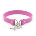 Plesur PVC Collar WHeart Lock Pink